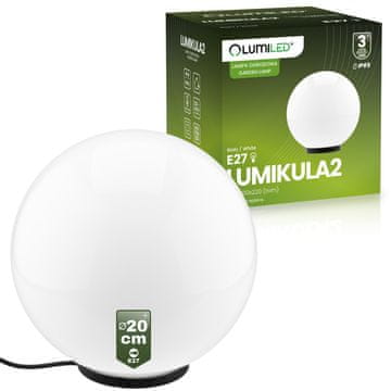LUMILED Zunanja vrtna svetilka krogla LED LUMIKULA2 20cm E27 IP65