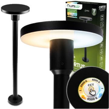 LUMILED Zunanja vrtna svetilka stoječa CCT LED 12W 3000-6500K IP65 CORTUS
