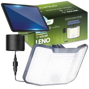 LUMILED Solarna LED fasadna svetilka 6000K IP44 senzor gibanja in mraka LENO
