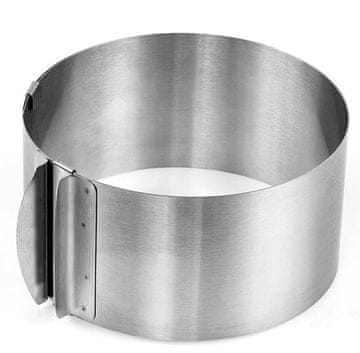 Robni trak za torto, višina 8 cm, nastavljiv 16-30 cm, z merilom za pekač za torto