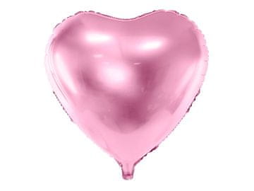 PartyDeco Folija balon SRCE roza 61 cm