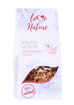 Love Nature Posušeno užitno cvetje ORANŽNI CVETNI LISTKI Ljubezen narave