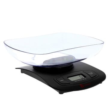 BRUNBESTE Elektronska kuhinjska tehtnica s posodo 5 kg LCD črne barve