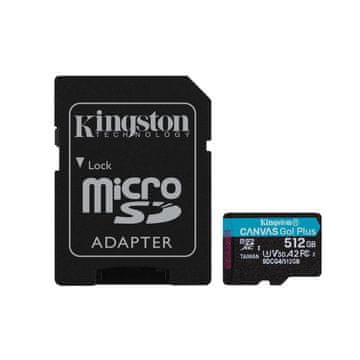 KINGSTON microSDXC Canvas Go Plus 512GB adapter