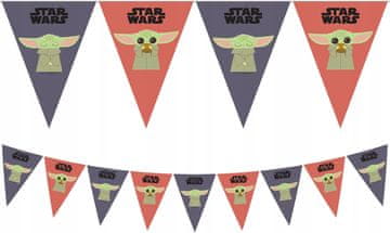 Procos Girlanda zastav Vojne zvezd Mandalorian Baby Yoda rojstnodnevna zabava 230 cm