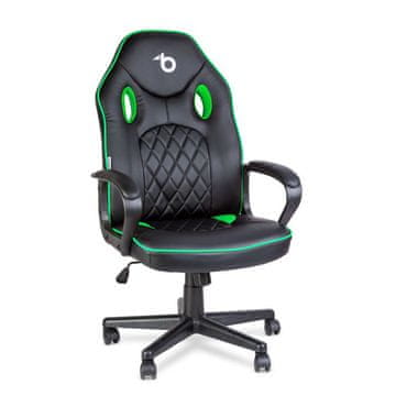 Delight BMD1116GR, do 110kg, črno-zelen gaming stol