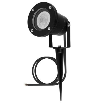 LUMILED LED vrtna svetilka GU10 IP65 VODOTESNA črna s kablom