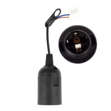 Eco light Okovje za svetilko s kablom E27, črno, za gradnjo, prenovo