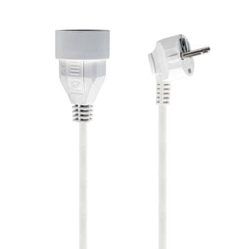 Elcan Podaljšek za omrežni kabel z ozemljitvijo 1,5 m 3x1 mm 1 vtičnica 10A bel