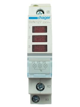 Hager LED signalna svetilka 3x rdeča 230VAC SVN127