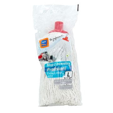 Ravi Premium mop z vrvico, velikost L, bombaž