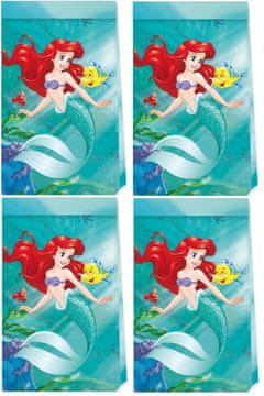 Procos Papirnate vrečke z motivom morske deklice ARIEL Princess 4 kosi