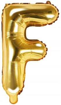 Folija balon črka "F", 35 cm, zlat