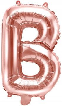 Folija balon s črko "B", 35 cm, roza zlata