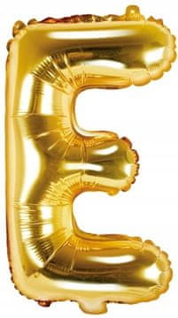 Folija balon črka "E", 35 cm, zlat
