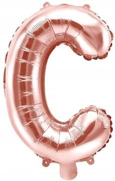 Folija balon s črko "C", 35 cm, roza zlat