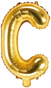 Folija balon črka "C", 35 cm, zlat