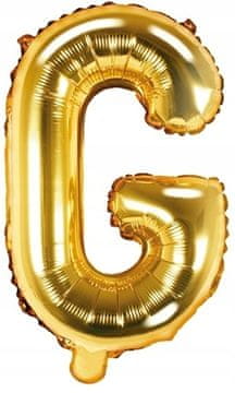 Folija balon črka "G", 35 cm, zlat