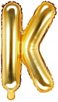 Folija balon črka "K", 35 cm, zlat