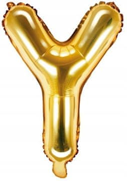 Folija balon s črko "Y", 35 cm, zlat