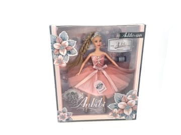 Alltoys Lutka princeska v rožnati obleki, 30 cm, z dodatki