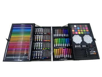 Alltoys Aluminijast slikarski kovček, 145-delni, motiv samoroga