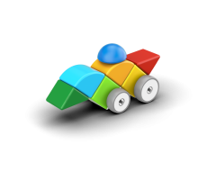 Geomag Geomag Magicube Avto – magnetni konstrukcijski set, 13 delov