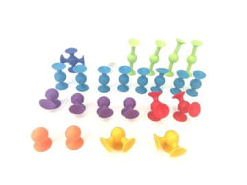 Alltoys Konstrukcijski komplet s priseski, 24 silikonskih delov