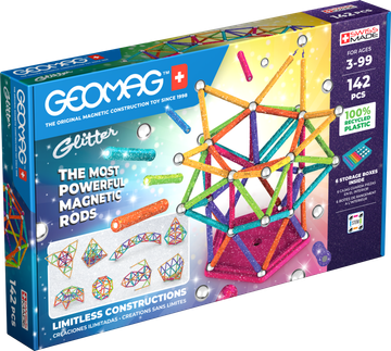 Geomag Geomag Glitter magnetna konstrukcijska igrača, 142 kosov