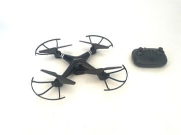 Alltoys Štirirotorski dron z zaščito propelerjev, doseg 100 m, črn