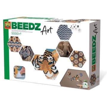 Alltoys Ustvarjalni komplet Beedz Art – safari šesterokotniki