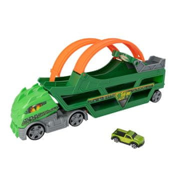 Alltoys Teamsterz Dino prenosni transporter z avtomobilčkom in zanko