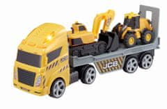Alltoys JCB transportno vozilo z bagrom in nakladalnikom, luči in zvoki