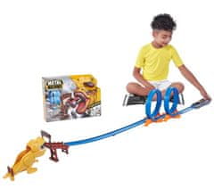 Alltoys Igralni komplet z dirkalno stezo, T-Rexom in kovinskim avtomobilom