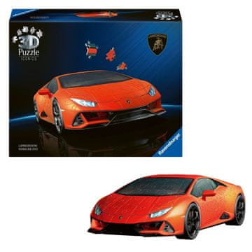 Ravensburger 3D sestavljanka Lamborghini Huracán Evo, rumena, 108 kosov