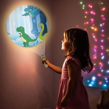 Alltoys Lexibook svetilka s projektorjem zgodb in 12 figuricami dinozavrov
