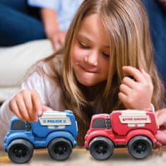 Alltoys Lexibook 2 avtomobila: policijski in gasilski, bioplastika, 10 cm
