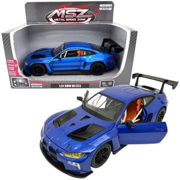 Sparkys Kovinski model BMW M4 GT3 1:24, moder, z zvokom in lučmi