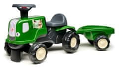 Alltoys Otroški poganjalec Falk Birdy Farm, traktor s prikolico, zelen