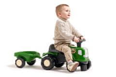 Alltoys Otroški poganjalec Falk Birdy Farm, traktor s prikolico, zelen