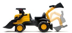 Alltoys Otroški poganjalec JCB s prikolico ter sprednjo in zadnjo žlico
