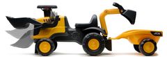Alltoys Otroški poganjalec JCB s prikolico ter sprednjo in zadnjo žlico