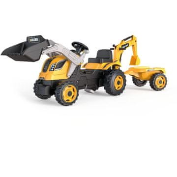 Smoby Smoby Builder Max traktor na pedala z bagrom in prikolico 710304