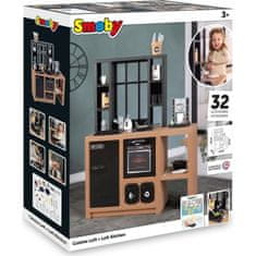 Smoby Otroška kuhinja Smoby Loft z 32 kuhinjskimi dodatki