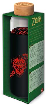 Epee Steklena steklenica s silikonskim ovitkom, 585 ml – Zelda