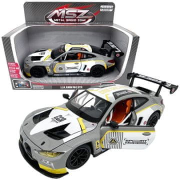 Sparkys Kovinski model BMW M4 GT3 1:24, srebrno-siv