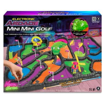 Sparkys Elektronski arkadni mini golf Neon z 9 luknjami in ovirami