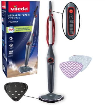 slomart Vileda Steam Plus Pro parni sesalnik in čistilnik tal