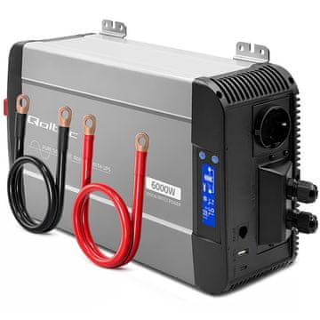 slomart Qoltec pretvornik napetosti Pure Sine Wave 12V na 230V (3000/6000W) z UPS Bypass