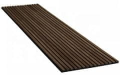 ALFISTYLE Akustický panel s dřevěnou dýhou - dekor ořech tmavý | 260 x 60,5 cm | AK005_LONG | ALFIstyle.cz